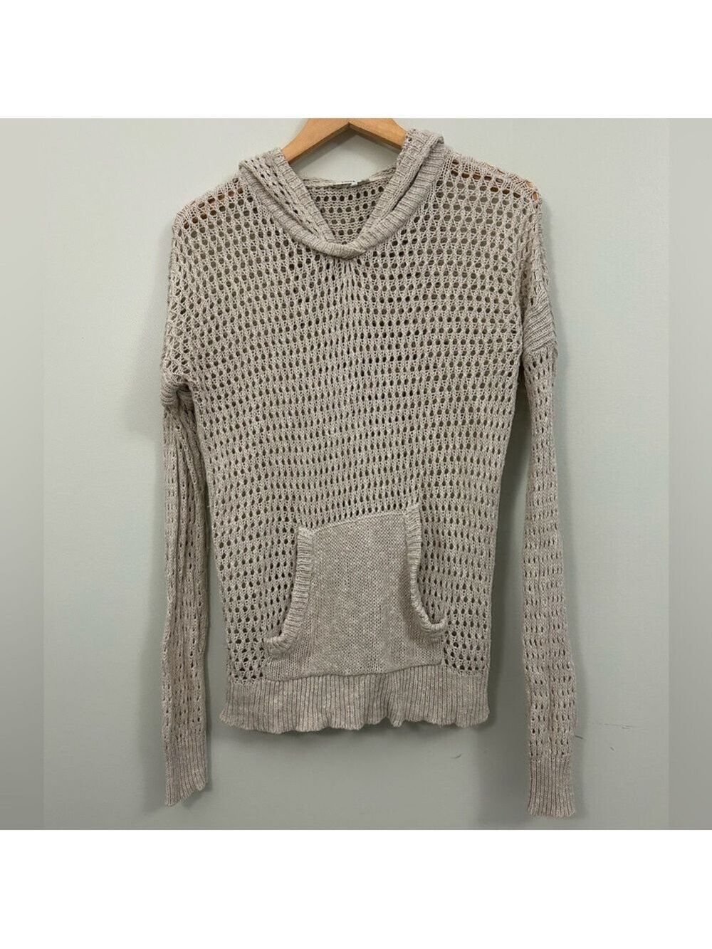 Paige Knit Open Hem Hoodie Sweater